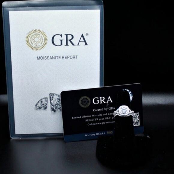 1.5 CT Round Twisted Ring Moissanite Halo Wedding Set Sterling Silver 9 NWT - Picture 7 of 12